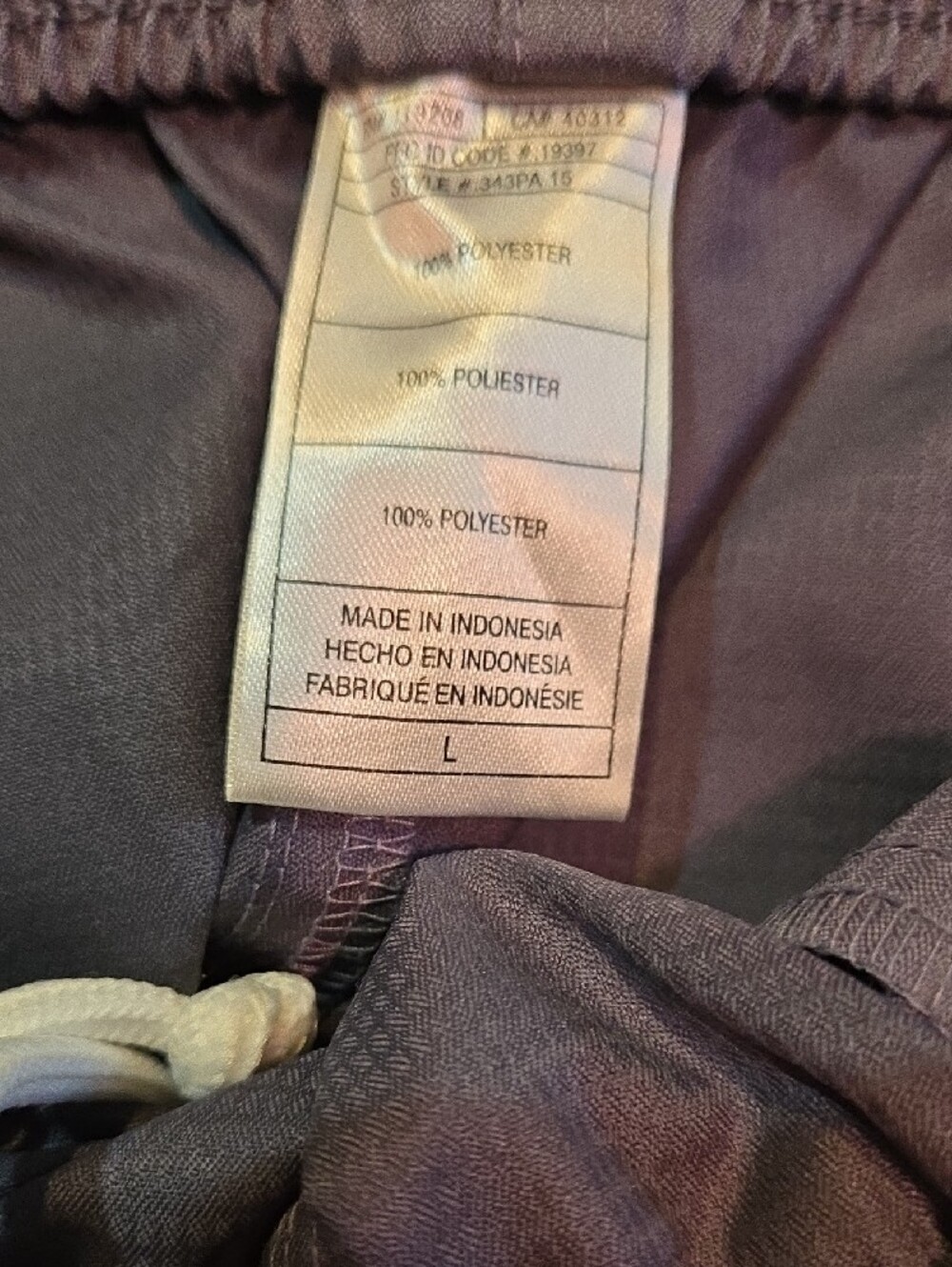 adidas Gray Track Pants with White Trim - Picture 3 of 3
